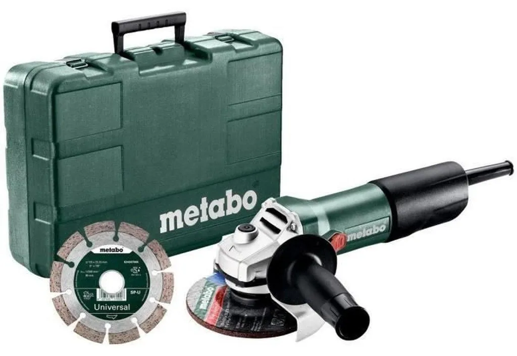 Meuleuse d'angle 850W Metabo W 850-125 Set avec protection thermique