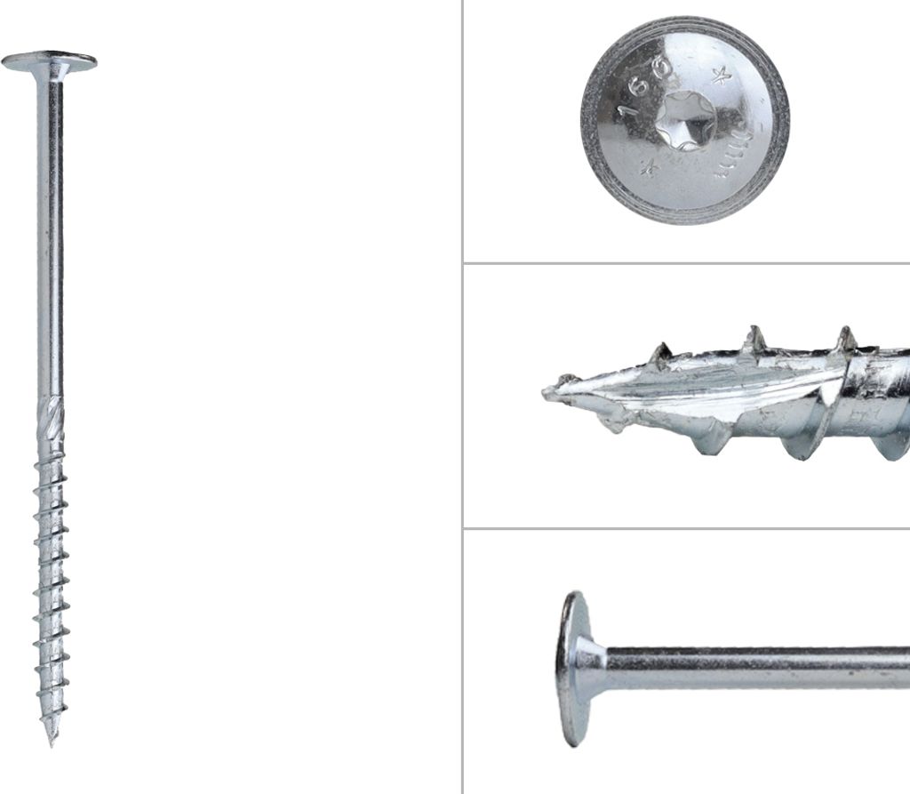 Tellerkopfschrauben Verzinkt 10 x 180 mm Torx 40 - Schachtel 50 Stück