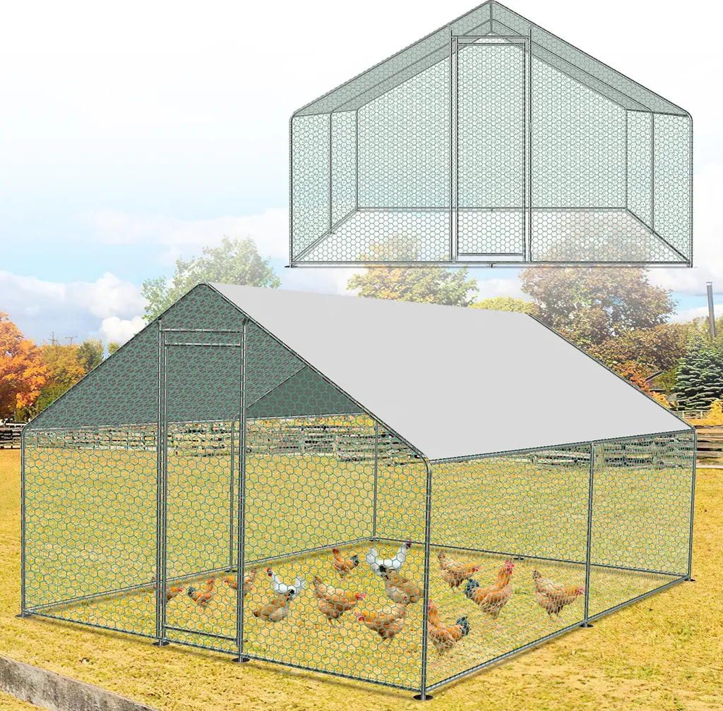 TolleTour Pollaio 3x2x2m Zincato: Gabbia Robusta per Galline e Conigli