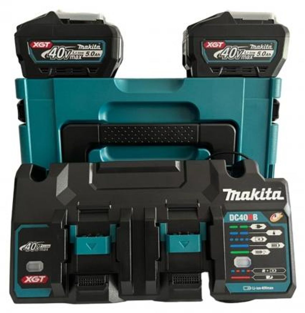 Makita 191U13-9 Ladegerät mit Akku 2x5Ah 40V Li-Ion mit Produktbild 