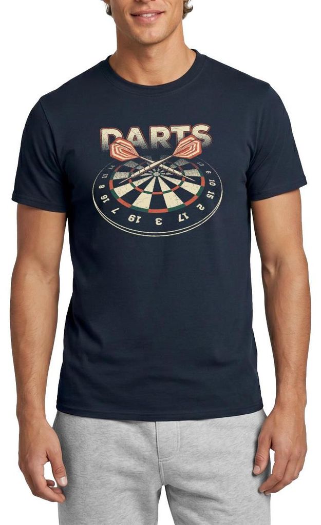 Spreadshirt Darts 3D Sport Dartboard Dartscheibe Männer T-Shirt, 3XL, Navy