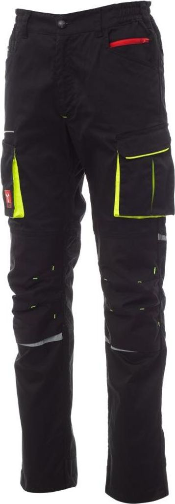 Payperwear Next 400 Stretch-Arbeitshose 12 Taschen Unisex schwarz/schwarz 52