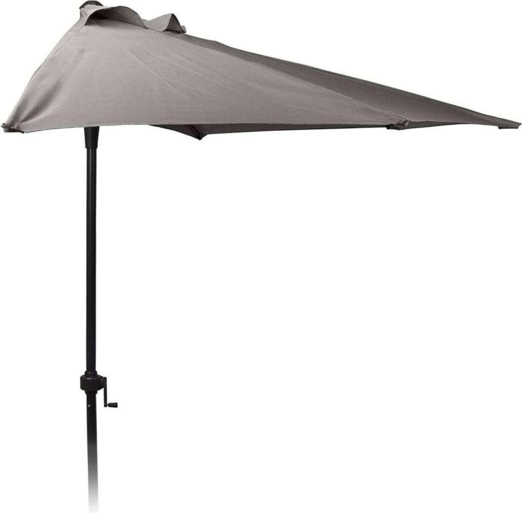 ProGarden Sonnenschirm 250 cm Halbrund Anthrazit Produktbild 