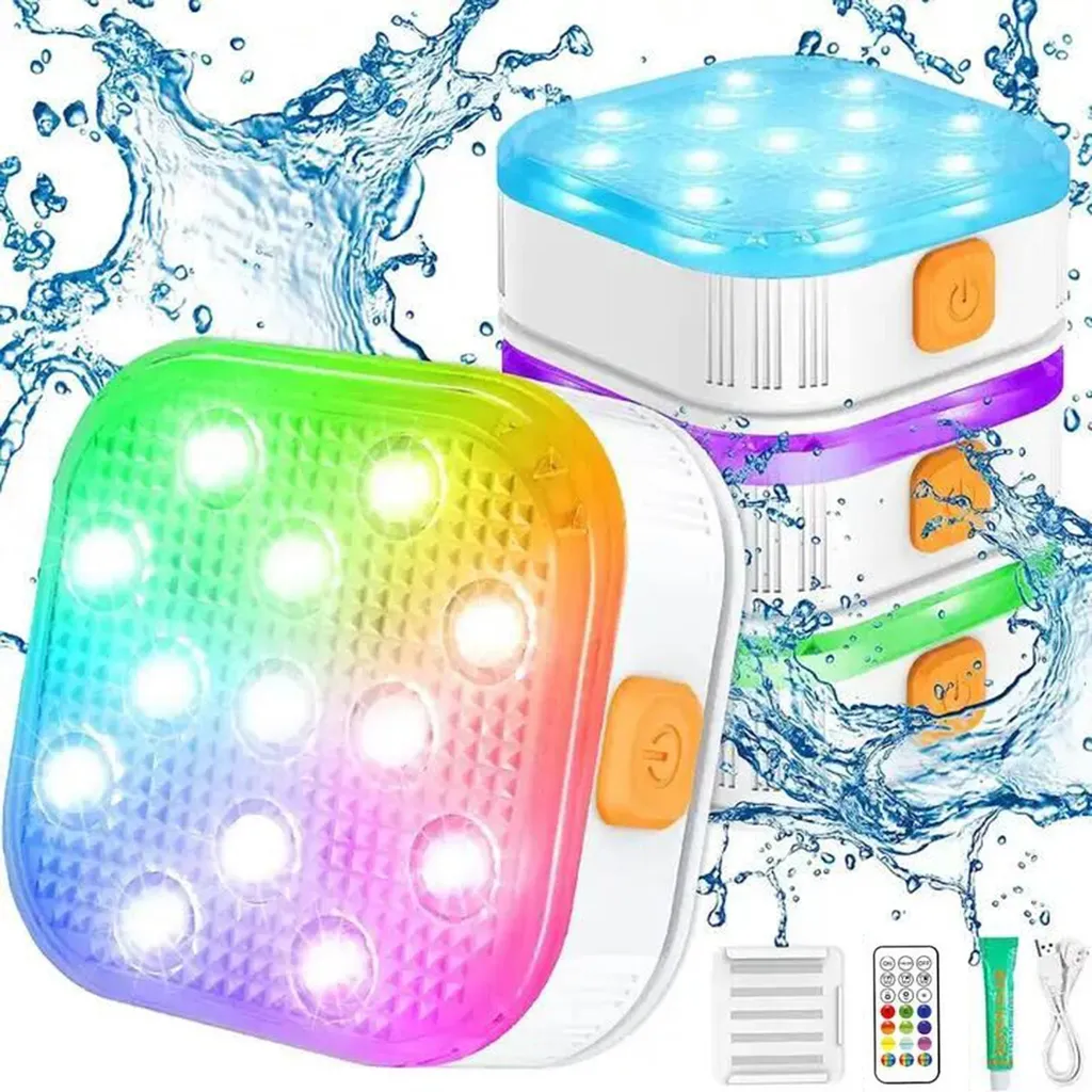 Lumière LED Piscine IP68 Étanche : Finie la Corvée des Piles Usées