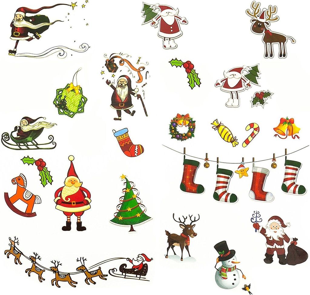 Oblique Unique Weihnachten Weihnachtsmann Sticker 22 Stk. Produktbild 