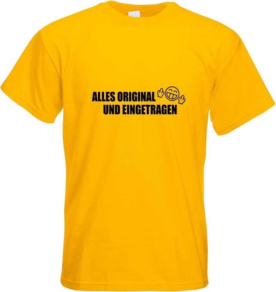 Kiwistar - T-Shirt - gelb - Alles Original und Eingetragen Motiv Bedruckt Funshirt Design Print - mit Motiv Bedruckt - Funshirt Design - Sport - Fr...