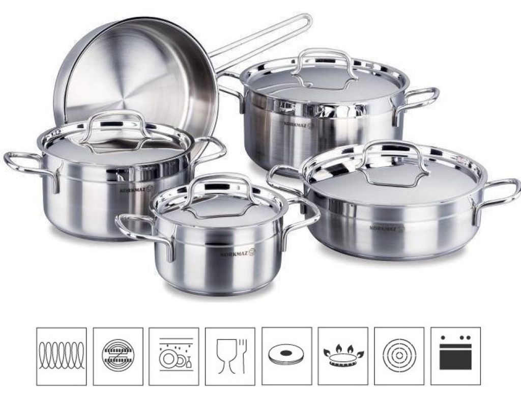 Korkmaz Alfa Set de 9 casseroles à induction Set de Image du produit 
