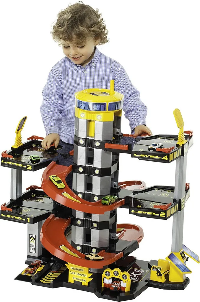 Grand parking jouet pour chambre d'enfant - Garage 5 niveaux gain de place
