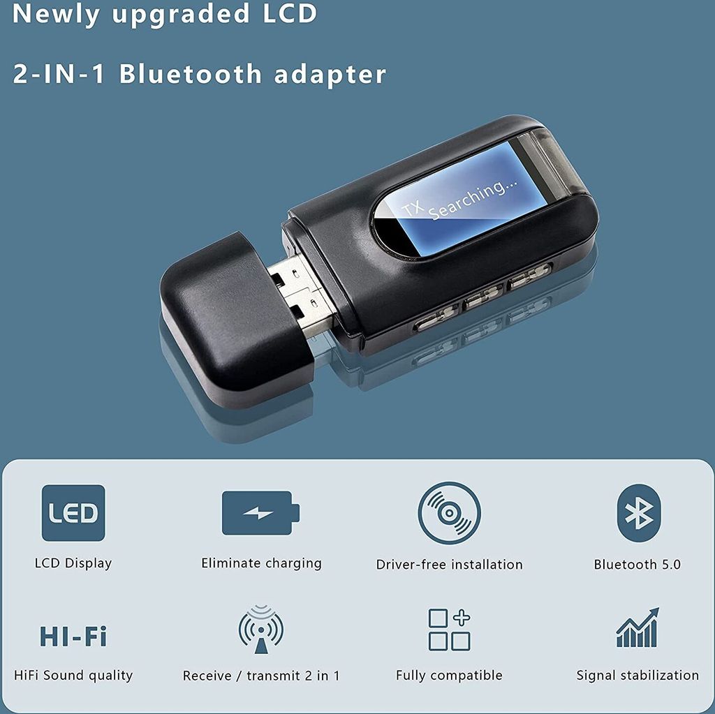 INF Bezdrátový audio vysílač a přijímač - Bluetooth adaptér Obrázek produktu 5