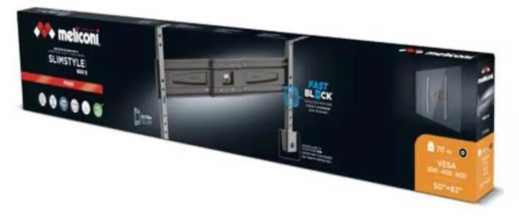 Support TV mural pour plaque de plâtre Meliconi 600S CG 86" - 3