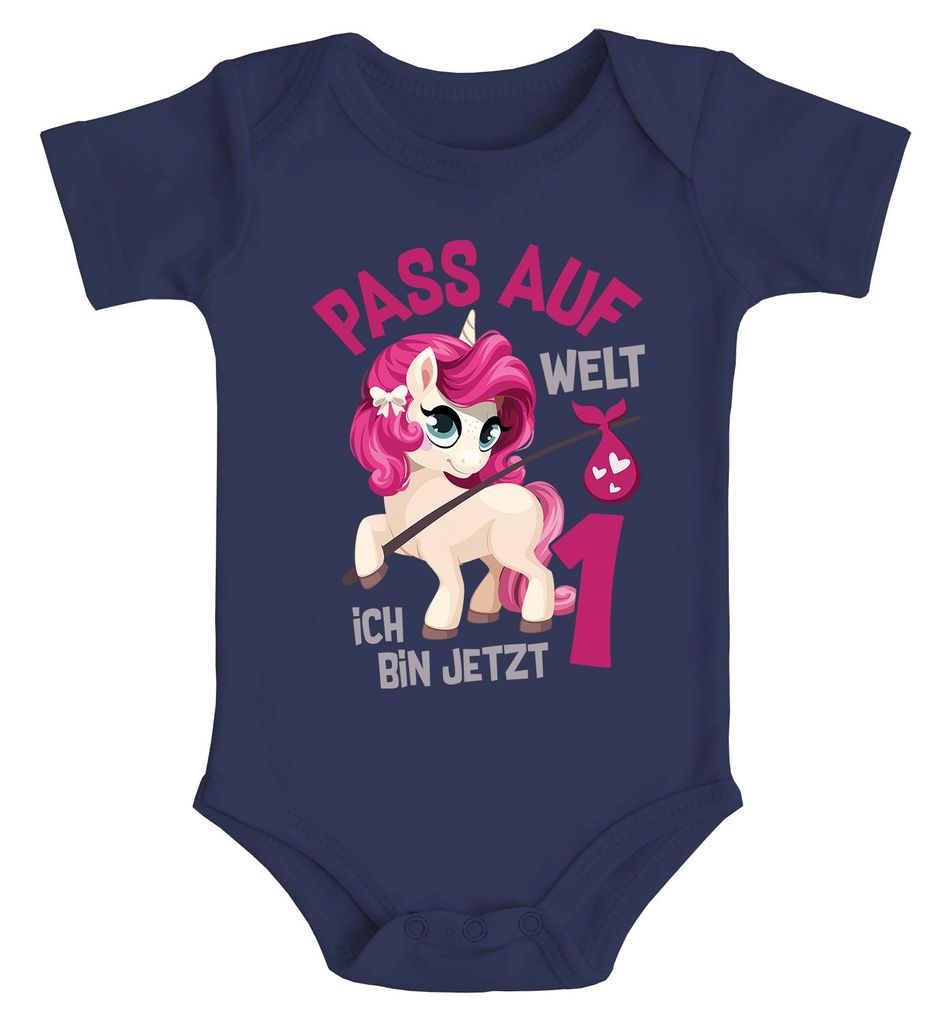 Shirtracer Baby Body Langarm - 'Pass Auf Welt Ich Bin 1' Mit Panda Motiv
