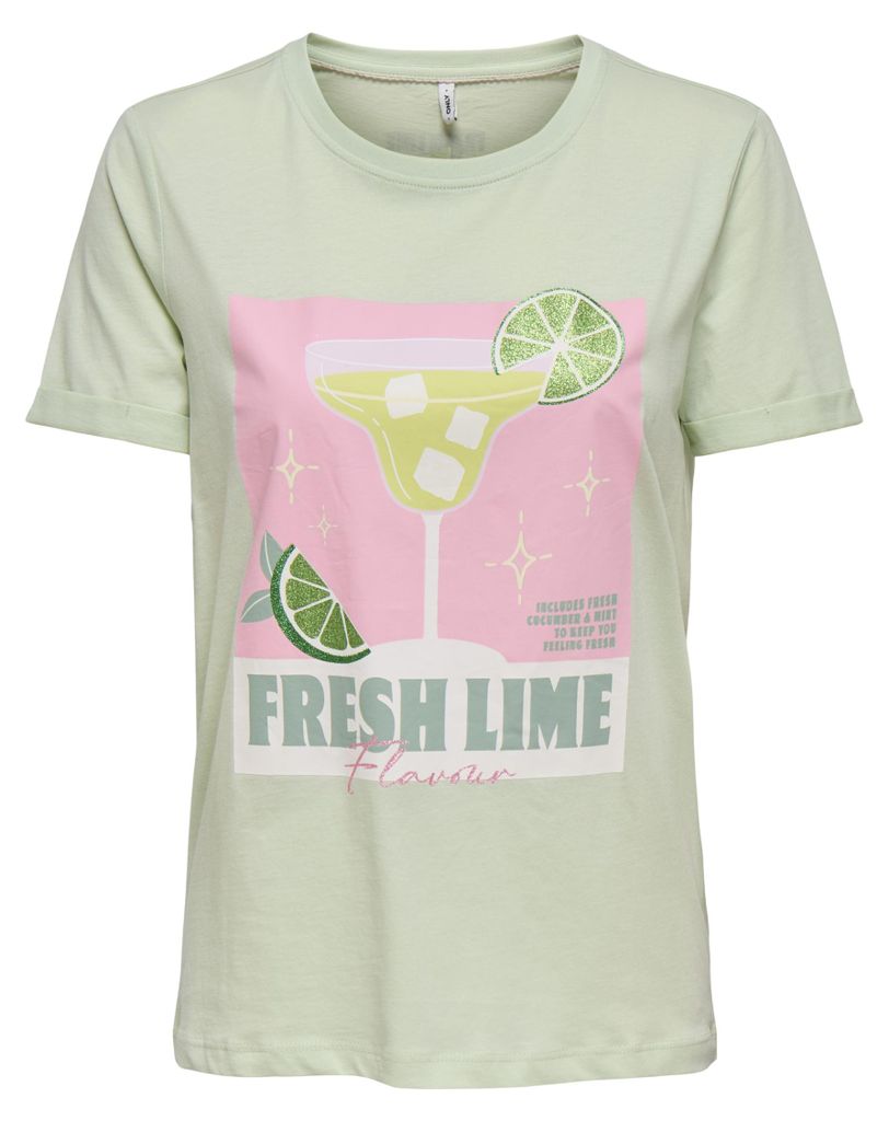 ONLKITA S/S DRINKS TOP BOX JRS Green Lily L