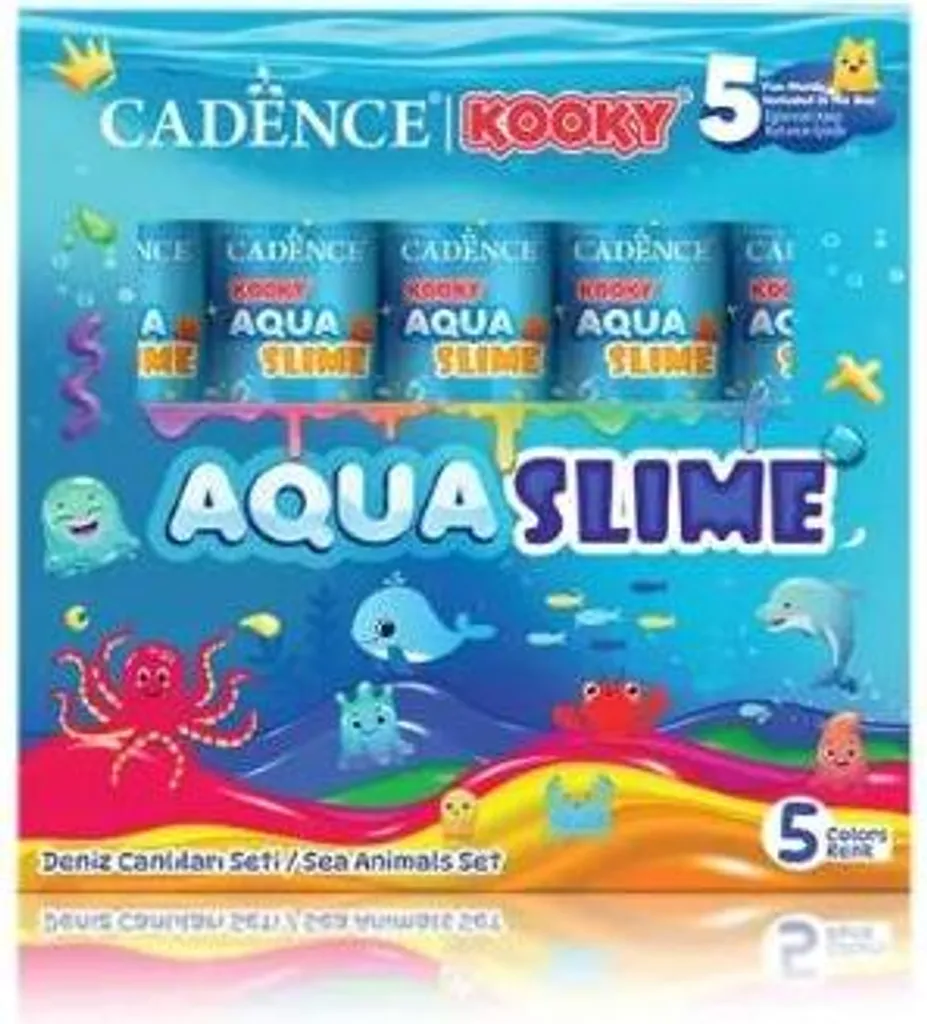Cadence Aquaslime Set animaux marins 5 x 90ml pâte à modeler créative