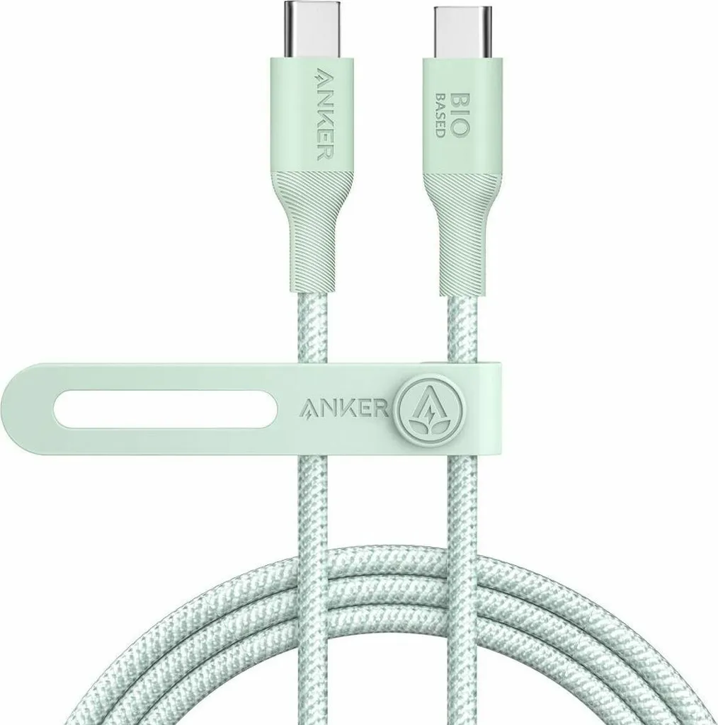 Cavo Anker 544 USB-C 240W 1.8m Verde: Ricarica Ultra-Rapida Bio-Nylon