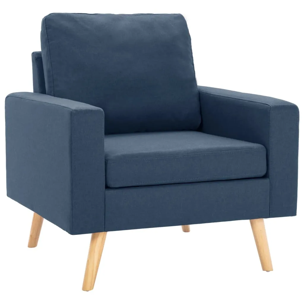 Chaise de salle à manger bleue en tissu - Fauteuil de table chic et doux
