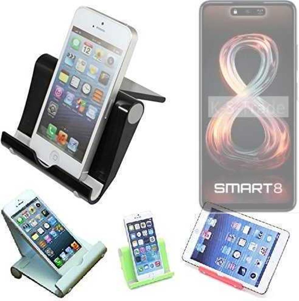 K-S-Trade Handy-Ständer kompatibel mit Infinix Smart 8 faltbarer Tischständer Smartphone Tablet Halterung Reise