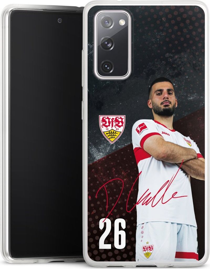 DeinDesign Slim Hülle für Samsung Galaxy S20 FE 5G Silikon Case Ultra Dünn Handyhülle Offizielles Lizenzprodukt VfB Stuttgart Deniz Undav