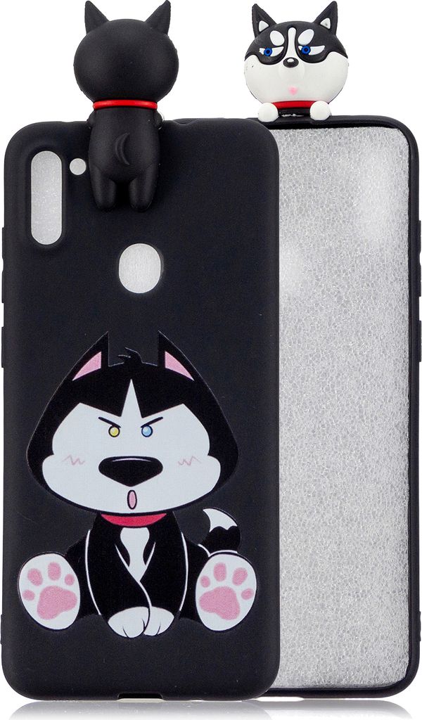 Für Samsung A11 TPU Back Cover 3D Cartoon Malerei Soft Mobile Telefon Fall Shell Dumb husky