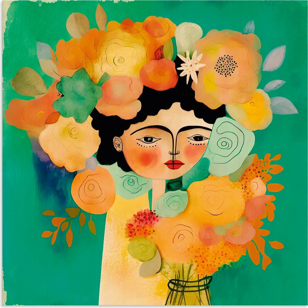 ARTland Wandbild Alu für Innen & Outdoor Das Flüstern der Blüte Größe: 70x70 cm