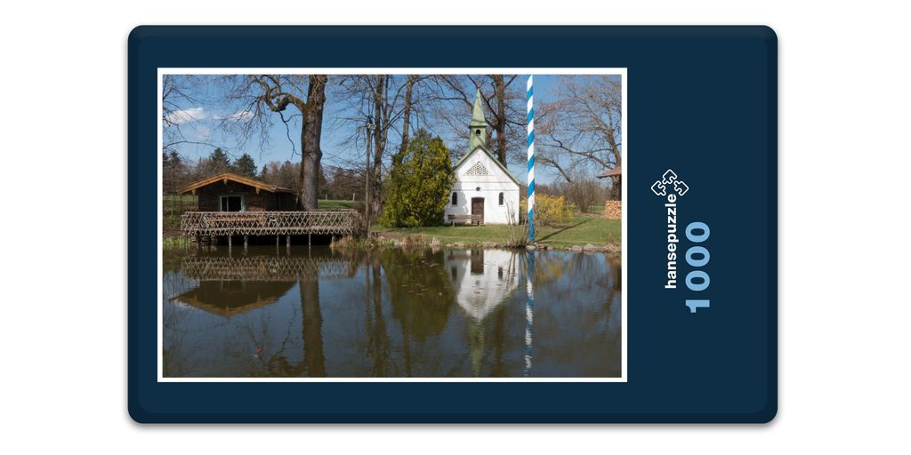 hansepuzzle 14334 - Kapelle Puzzle, 1000 Teile, Natur, 60,0 x 46,0cm mit hochwertiger Aufbewahrung, Kartonbox und wiederverschließbarem Beutel
