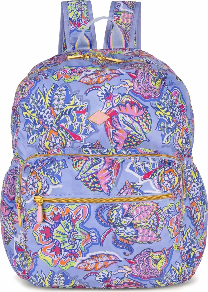 Zaino Oilily Bao Folding Brunnera Blue | Zainetto Pieghevole Colorato