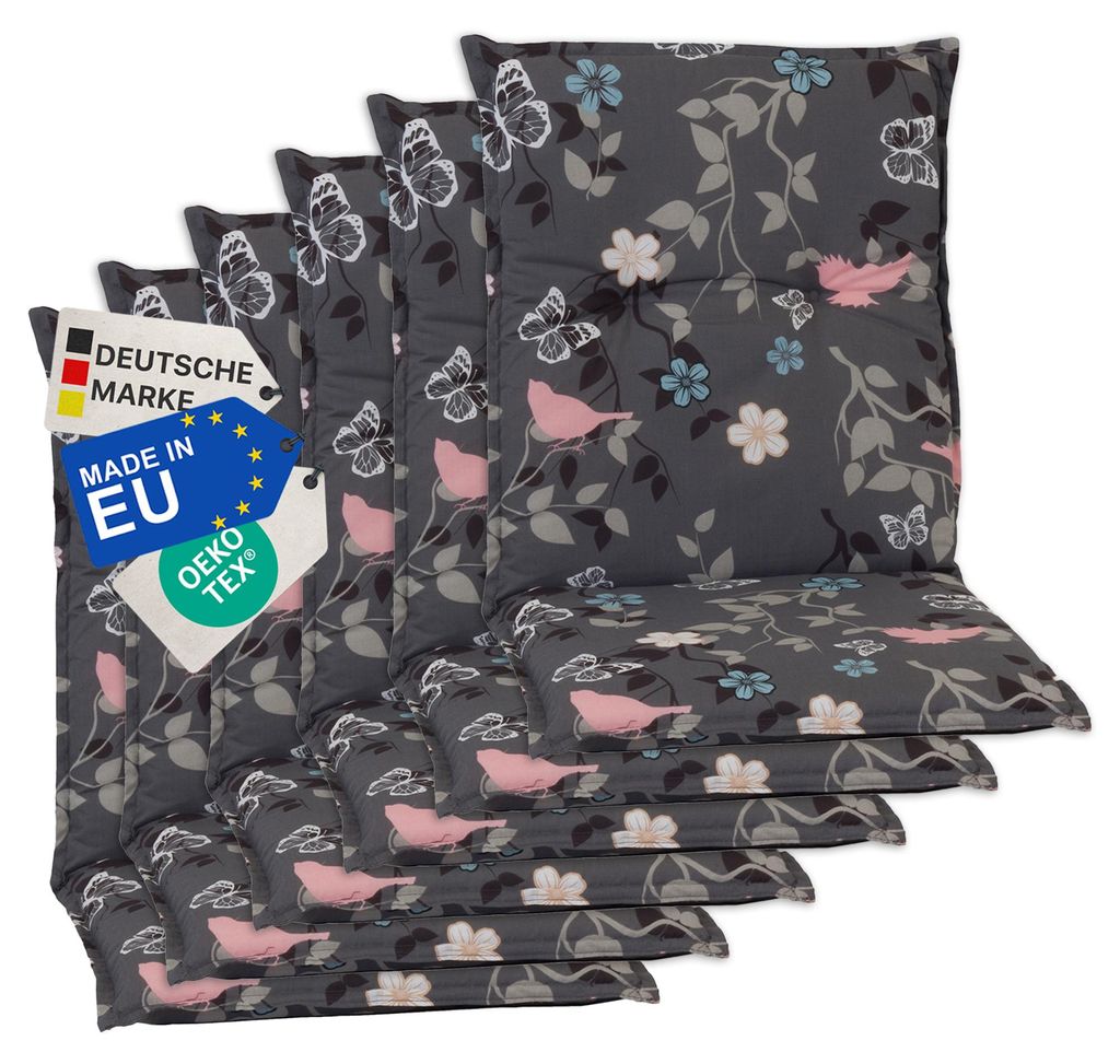 NYVI Gartenstuhl Auflagen Niedriglehner 6er Set Barcelona - Produktbild 