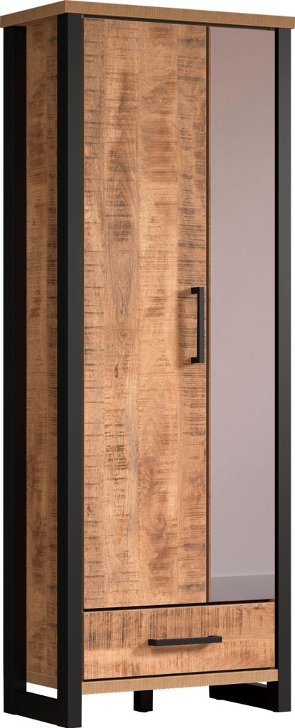 trendteam Garderobe Enna Garderobenschrank Mango/Schwarz, Produktbild 