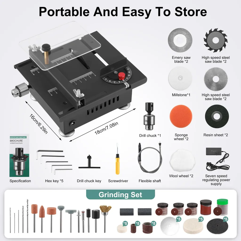 Mini scie sur table de précision 220V avec vitesse de coupe variable - 3
