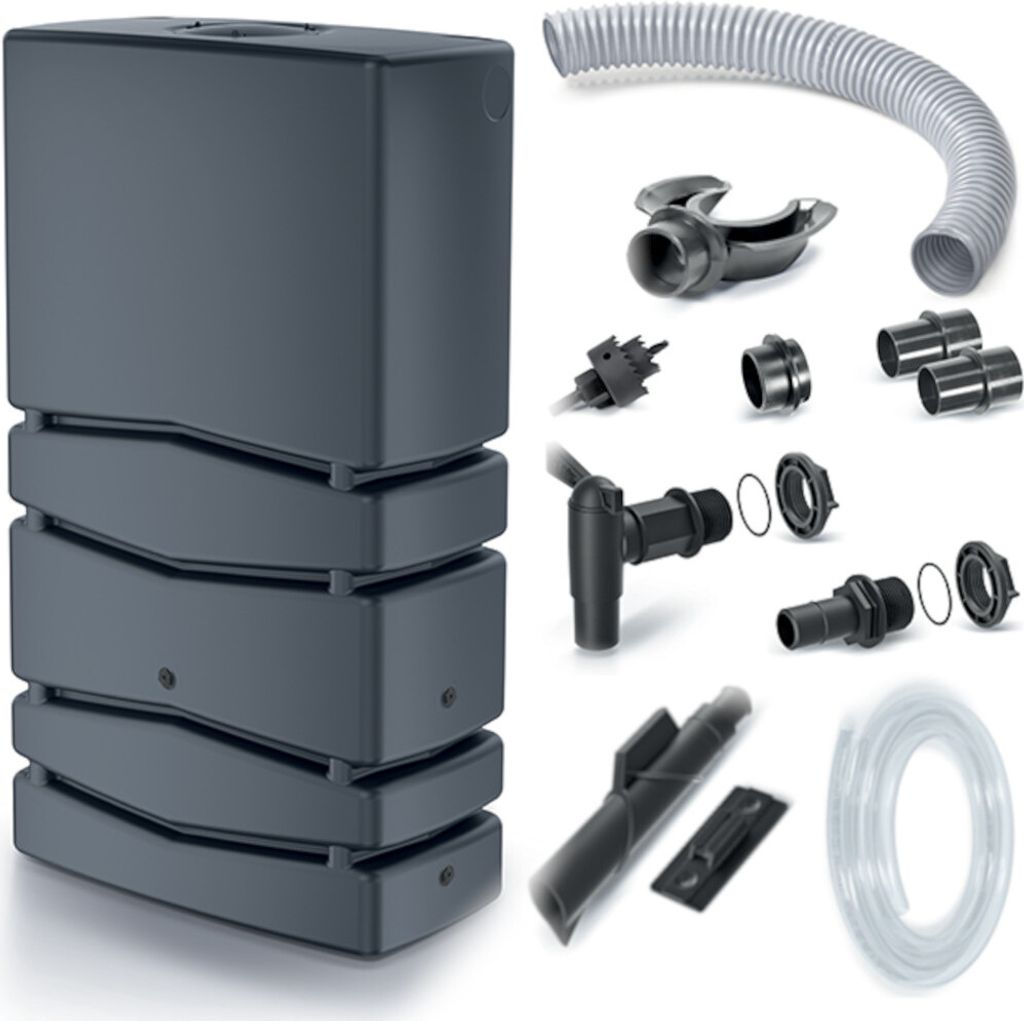 Set aus Aqua Tower 350L Regenwassertank + Anschluss-Set für Produktbild 