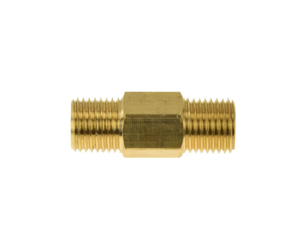 Adaptateur double mâle 1/4" pour canon à mousse GEKO G73132 en laiton