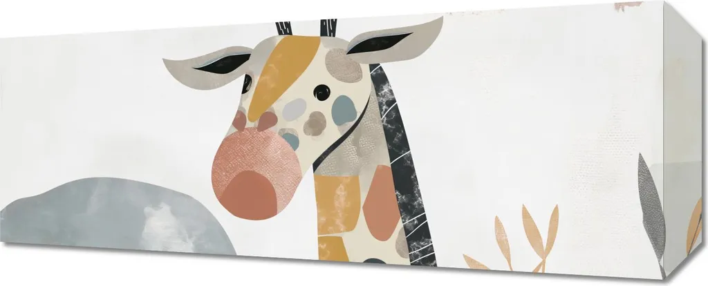 Quadro Decorativo Giraffa 50x20 cm - Stampa Tela Professionale