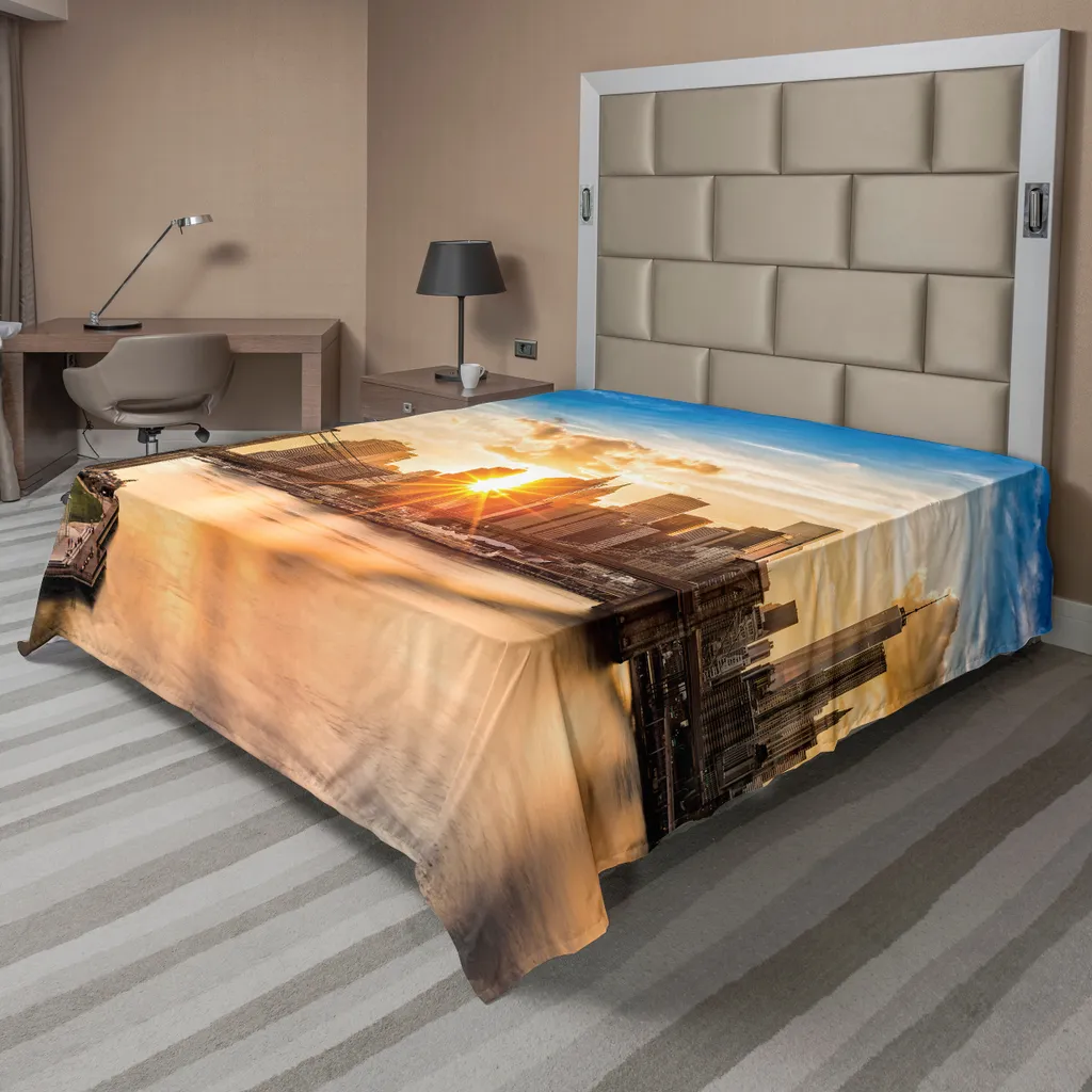 Idea Regalo: Lenzuolo New York ABAKUHAUS - Panorama Brooklyn Bridge