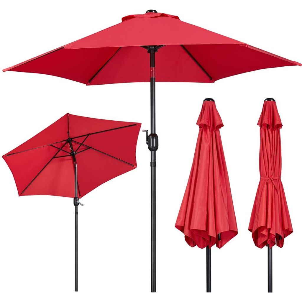 Yaheetech Sonnenschirm ø 230 cm Gartenschirm Knickbarer Produktbild 