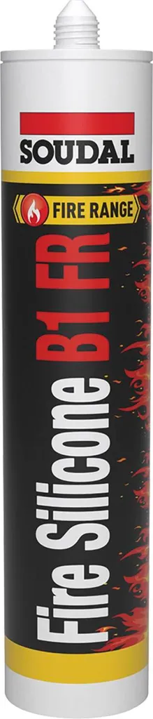 Soudal Fire Silicone B1 FR Mastic Gris 300ml Résistant au Feu 4H