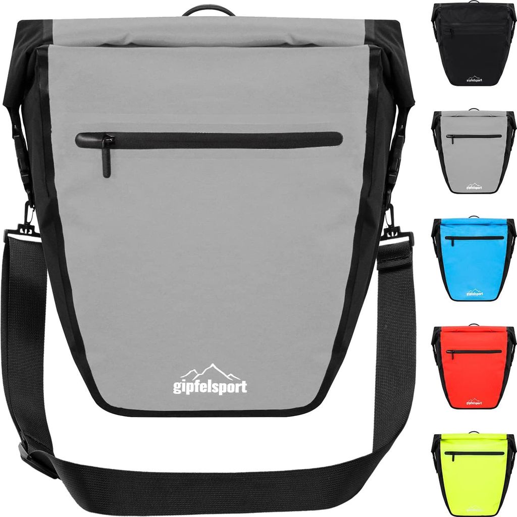 Fahrradtasche für Gepäckträger - Wasserdichte Satteltasche mit 21 Litern und Reflektoren