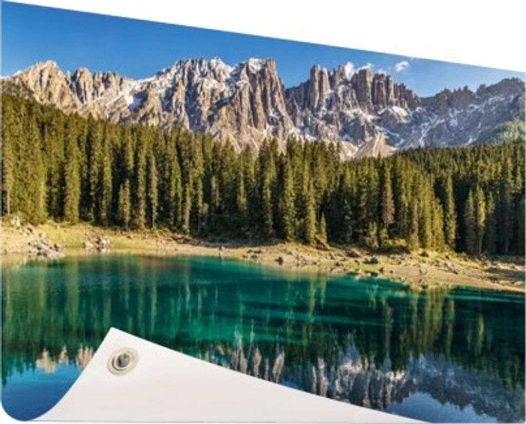 Gartenposter - 60x40 cm - Dolomiten Lago Carezza Italien - Modernes Wandbilder