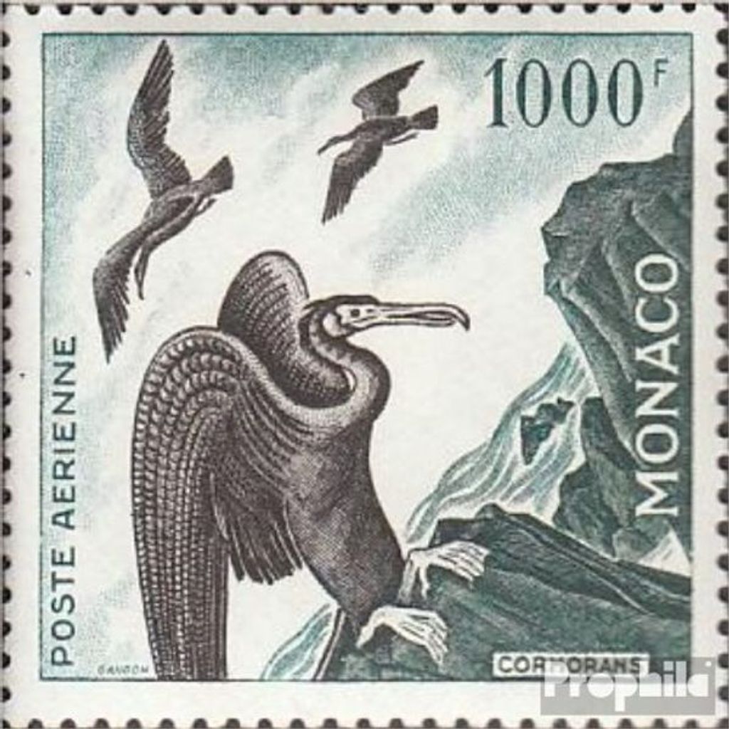 Briefmarken Monaco 1955 Mi 505A postfrisch Seevögel