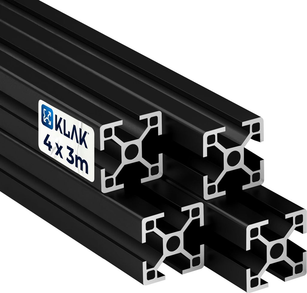 KLAK 30 -Aluprofil 4 Stück 30x30mm 3m System-, Montage-, Produktbild 