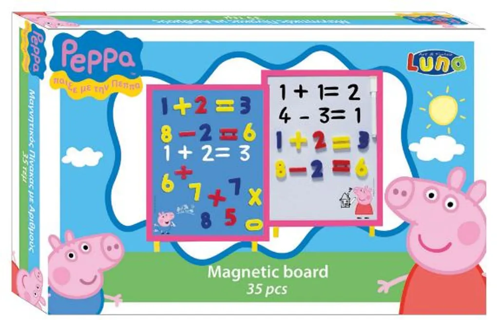 Tableau magnétique Peppa Pig 37 pièces - Format 30 cm nomade et coloré