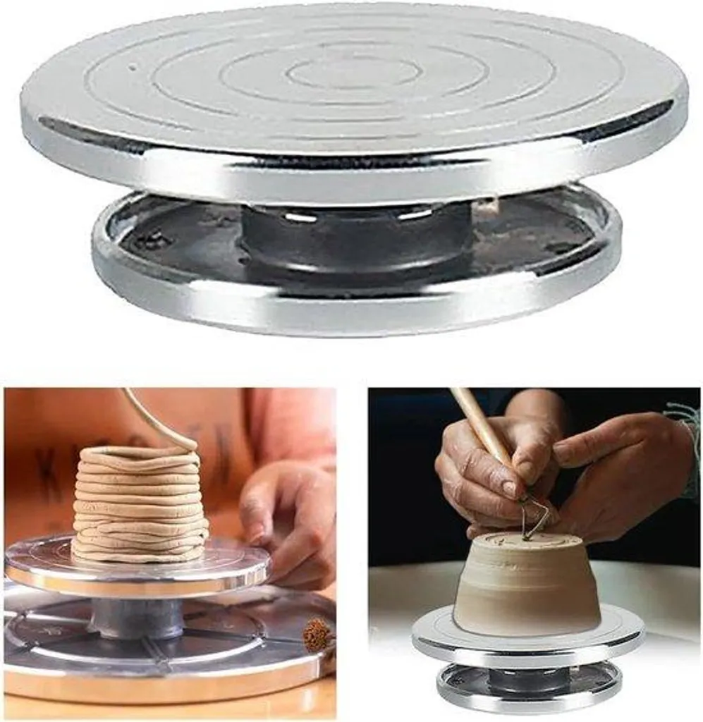 Tour à poterie artisanal avec plateau de modelage pour céramique