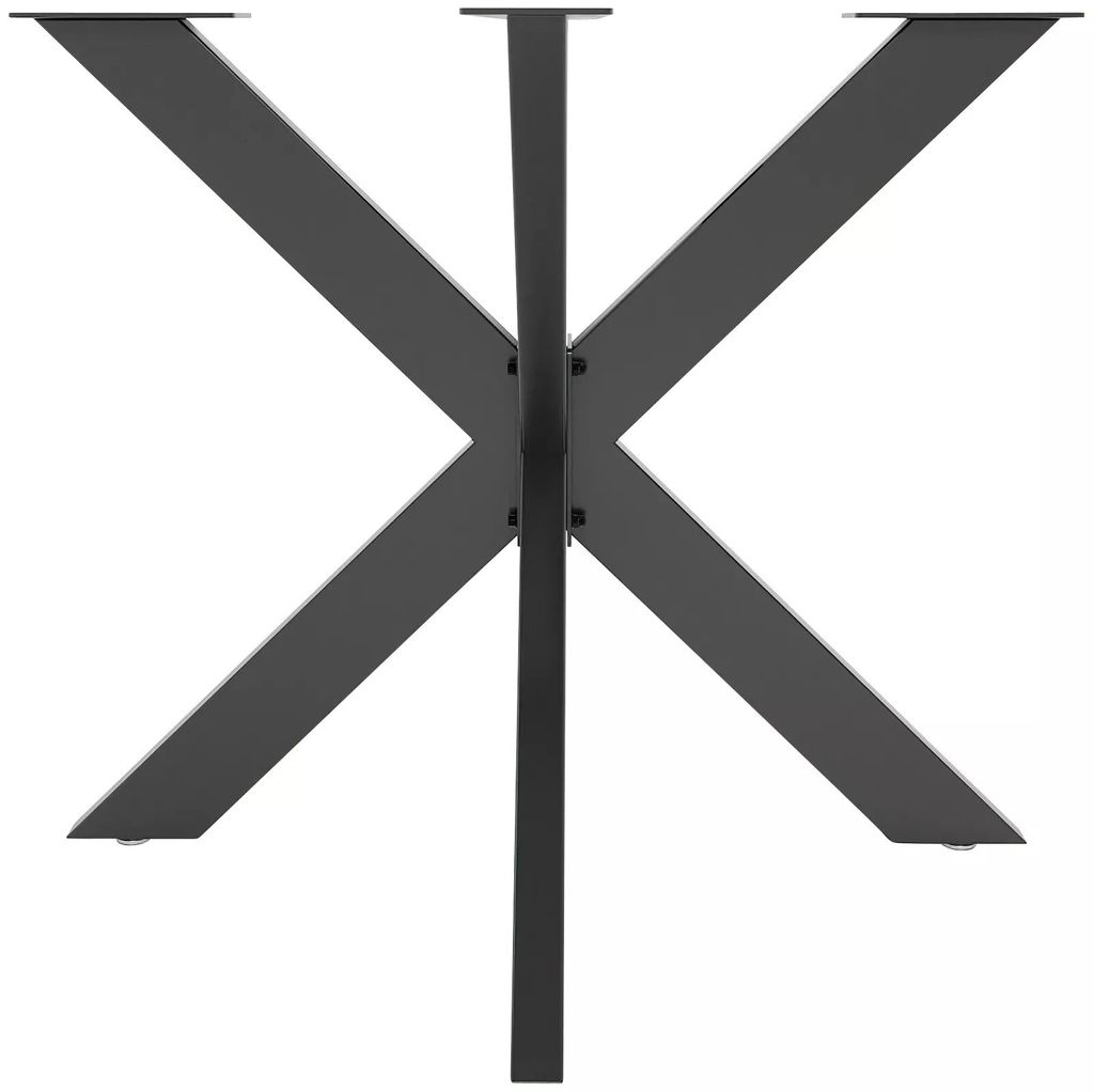 In And OutdoorMatch s Tischbein Chadd - Metall - Möbelbein - Tischfuß - Spinnenbein - Tischbein schwarz - 85x85x71cm
