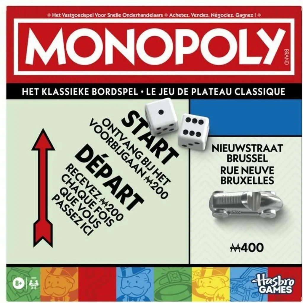 Jeu de société Monopoly Hasbro idéal pour occuper les enfants de 8 ans