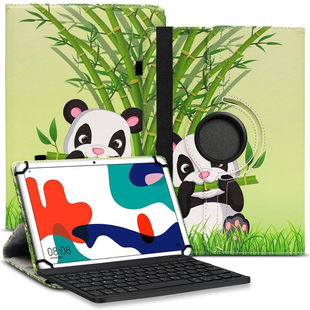 Tablet Tasche für Blackview Tab 90 Tastatur Hülle Case Bluetooth 360° DrehbarFarbe Uni 360 Taschen:Motiv 12