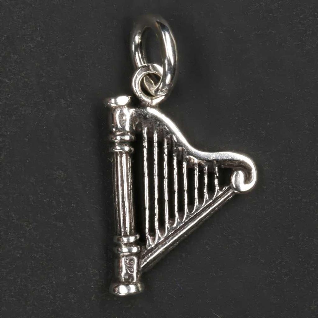 Drachensilber Harfe Schmuck Kettenanhänger 925 Silberschmuck