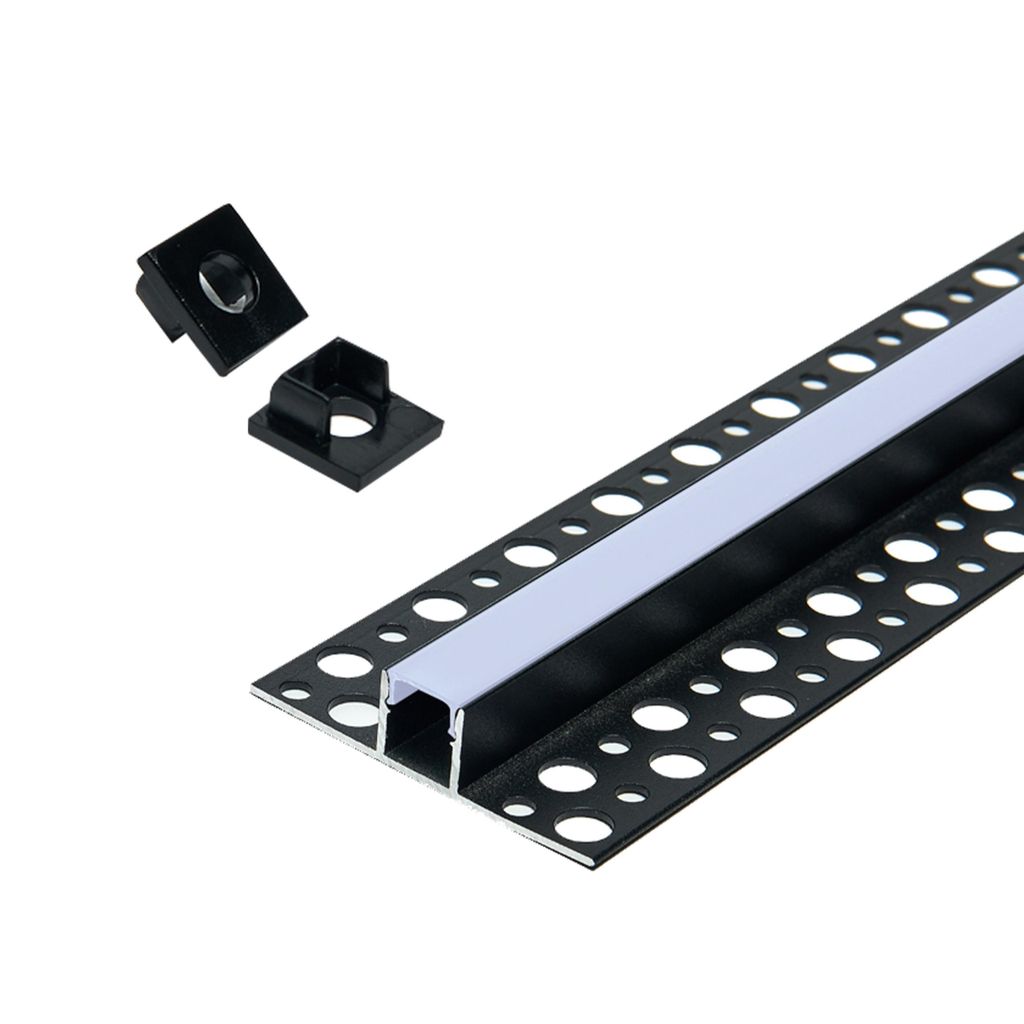 MasterLED LED vstavaný profil, 2 metre, čierna farba, Obrázok produktu 