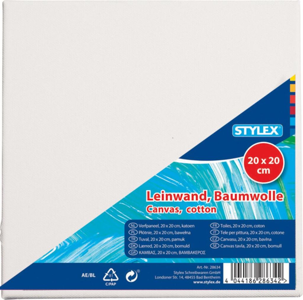 Stylex Leinwand Maße: 20 x 20 cm - 1 Stück Produktbild 