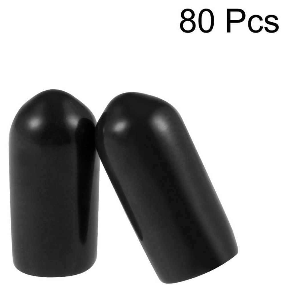 80 Stš¹ck Gummi Endkappen 6mm Innendurchm. Gummikappen Runde Schutzkappen Gummi Abdeckung Stopfen M?belgleiter Bolzen Gewindeschutz fš¹r Schrau...
