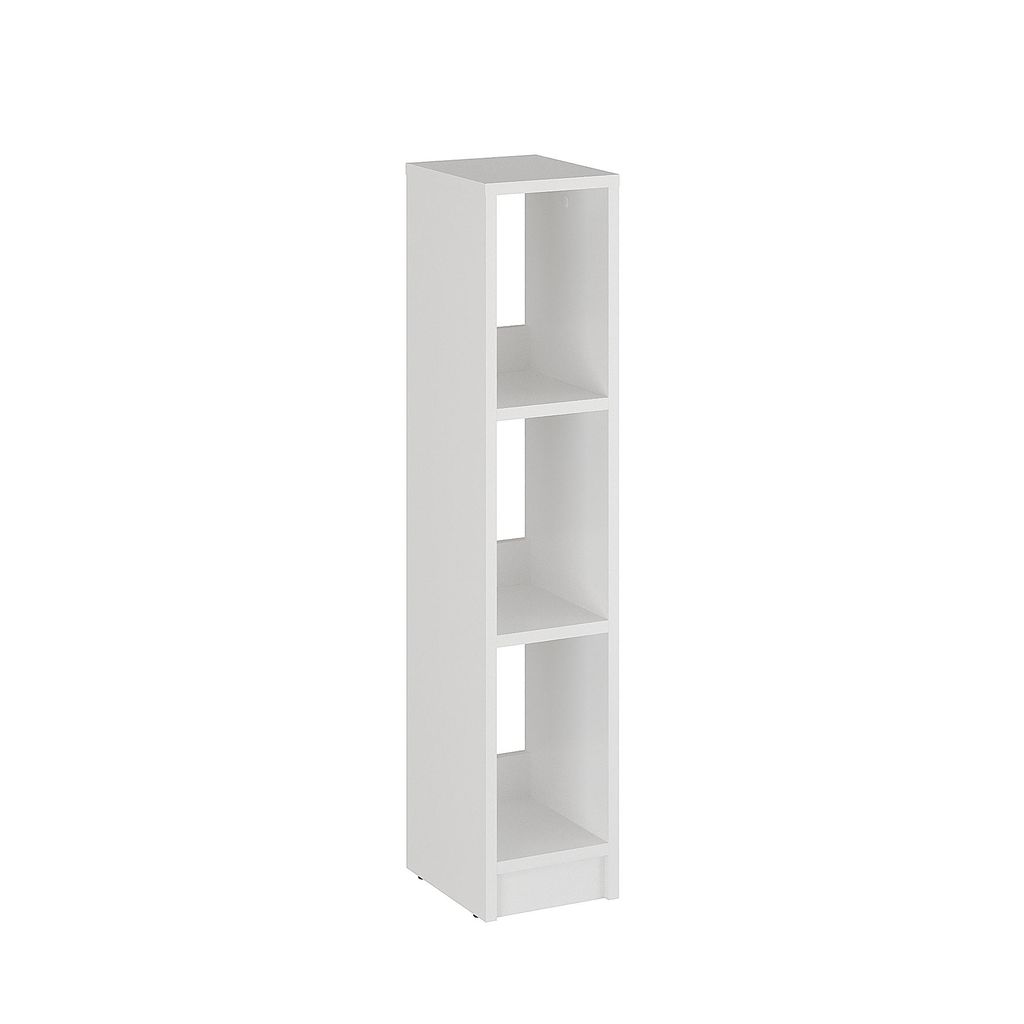 KOMTO Bücherregal Weiß – Schmales Regal 20 cm Breit, Book Produktbild 
