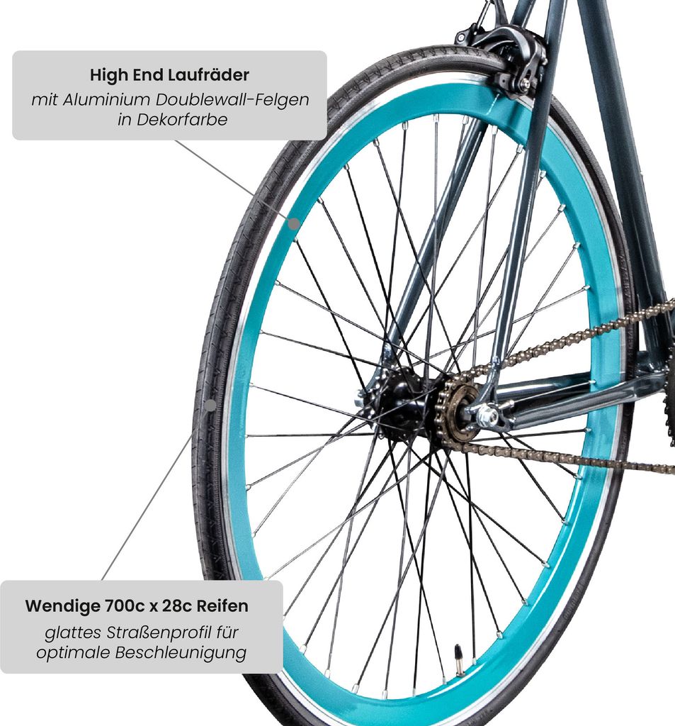 Galano Blade Fixie Fahrrad 28 Zoll Singlespeed 165 - 195 cm Produktbild 5