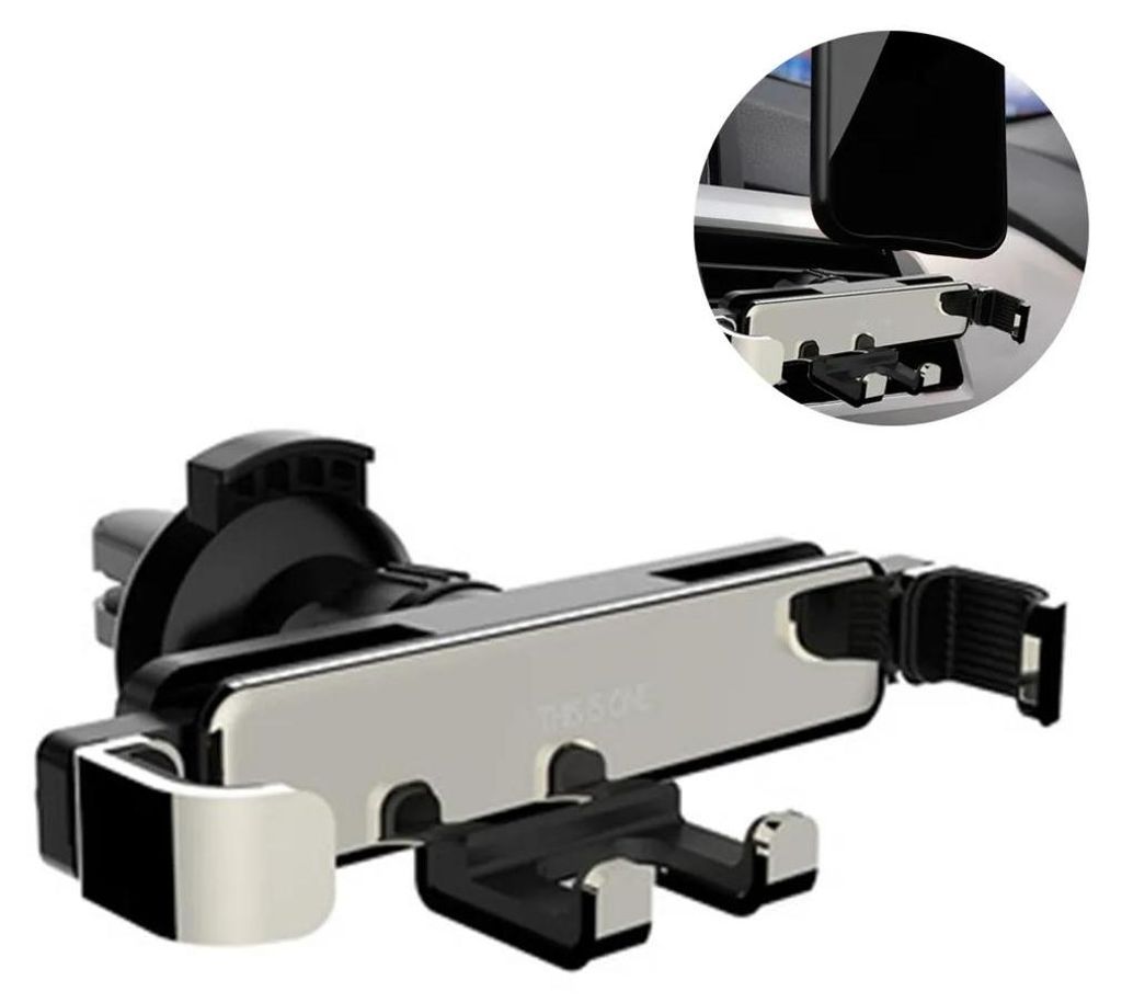 Gravitations-Handyhalter, Auto-Lüftung, Auto-Handyhalter mit Hakenklemmen, freihändiger Auto-Handyhalter, automatisch Silber
